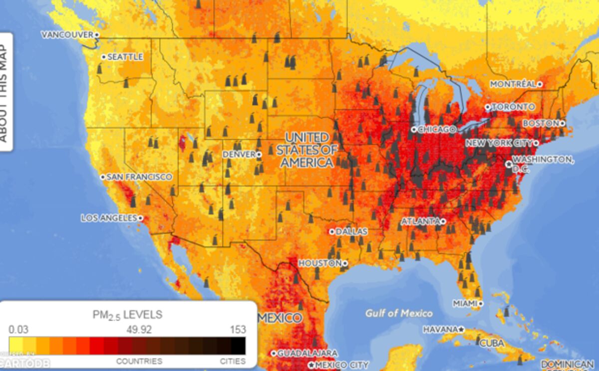 This Incredibly Detailed Map Shows Global Air Pollution Down to the