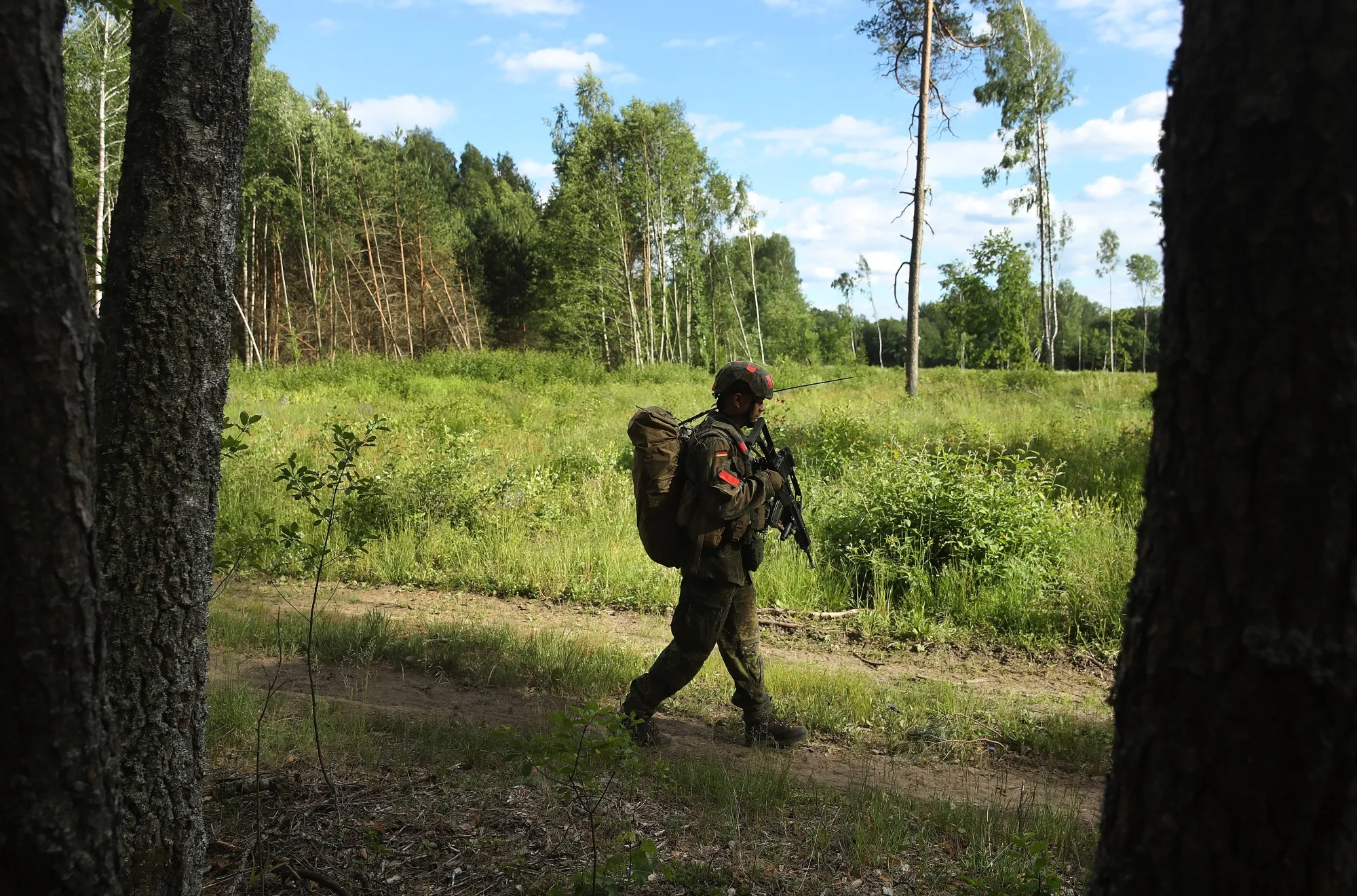 A Bundeswehr soldier during a NATO training exercise in Lithuania.