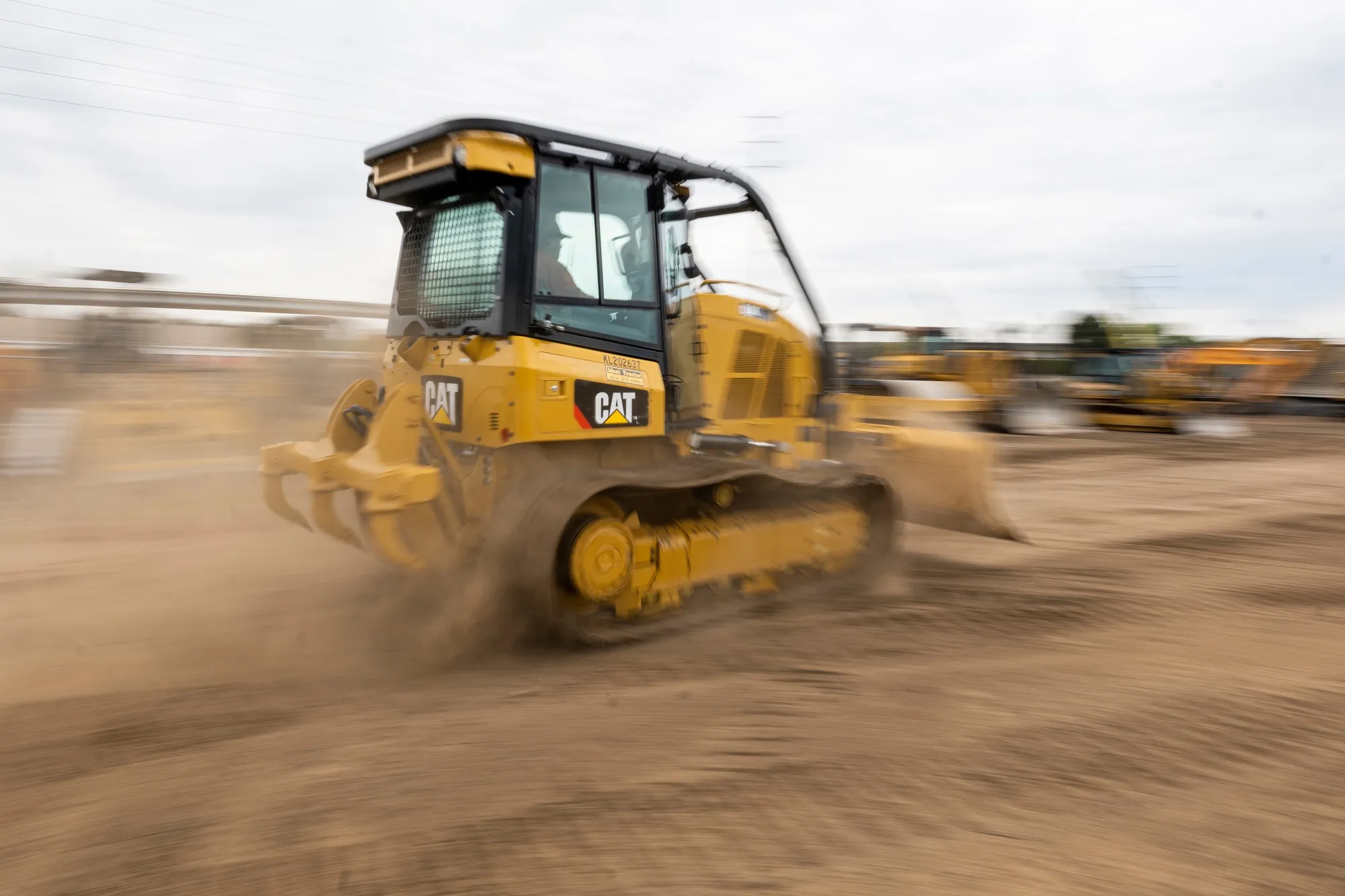 A Caterpillar crawler dozer.