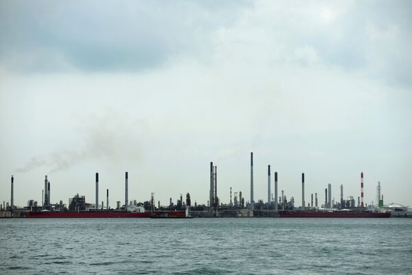 A refinery on Jurong Island in Singapore.