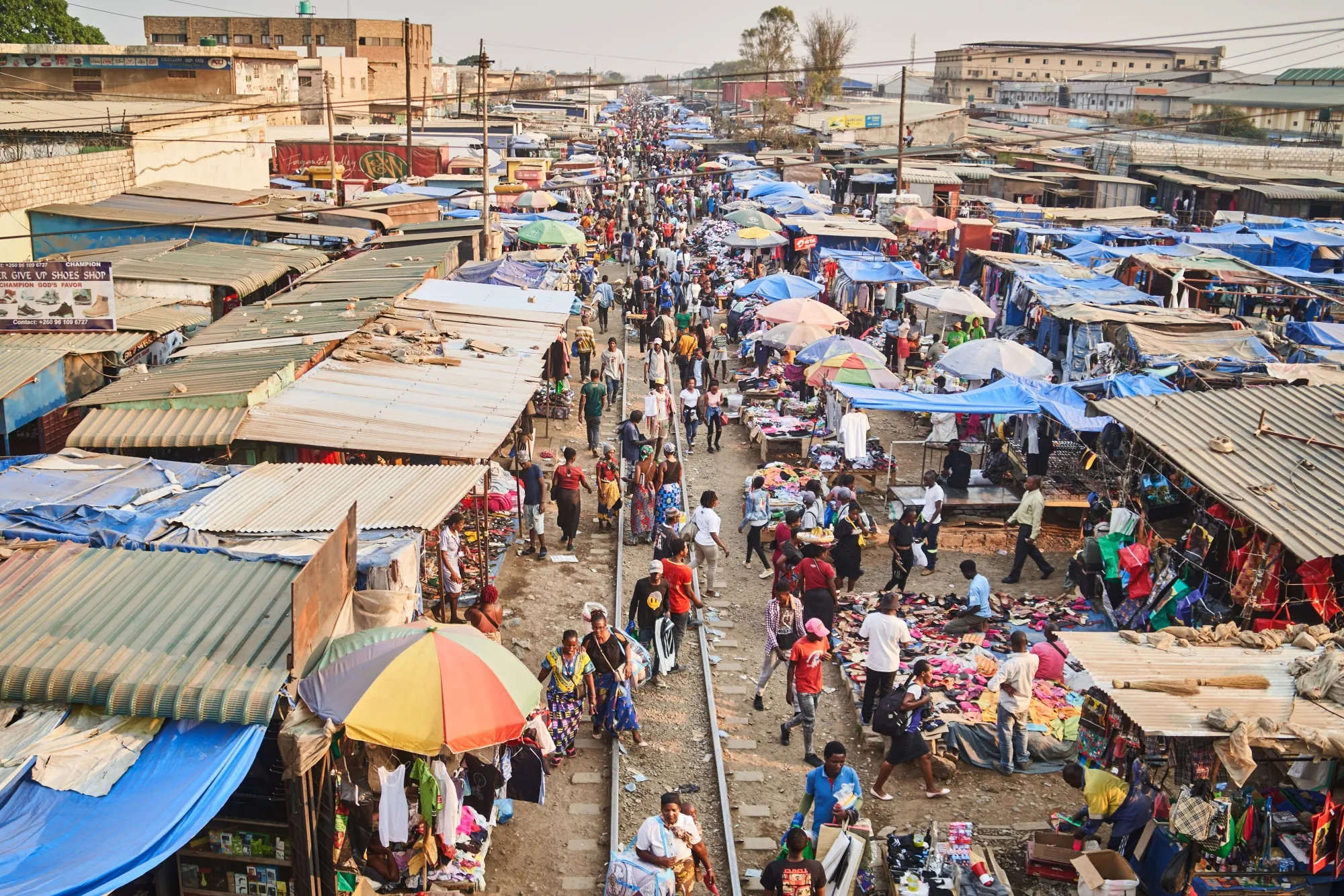 Downtown Lusaka, Zambia.