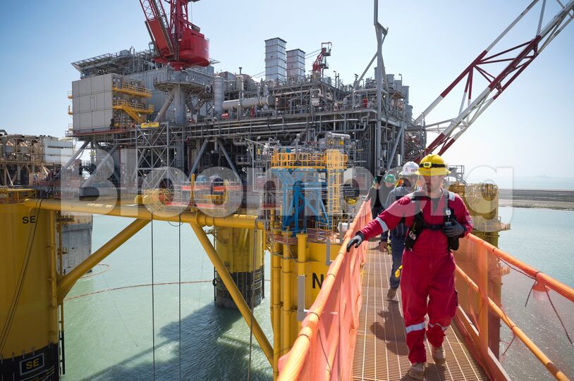 Onshore Construction Of Shell's Vito Offshore Oil Platform