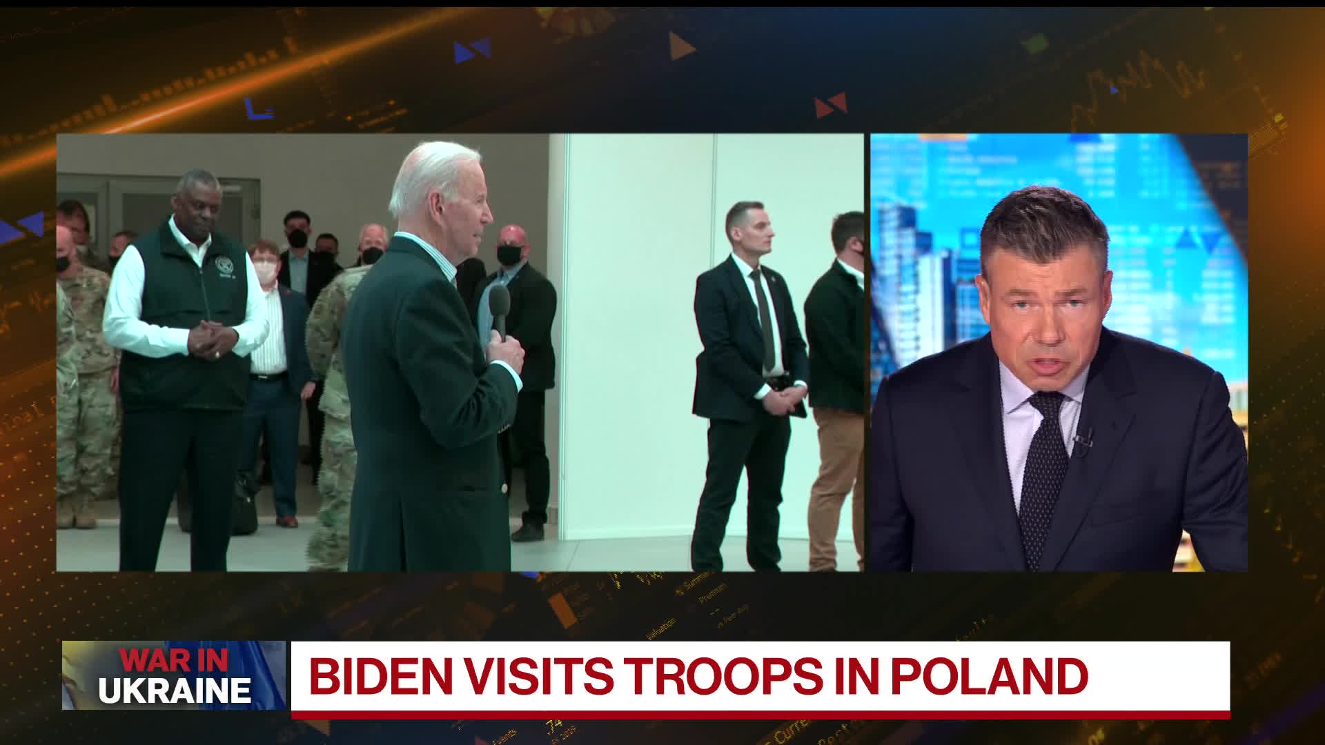 Watch Biden Visits Troops in Poland on Ukraine Border - Bloomberg