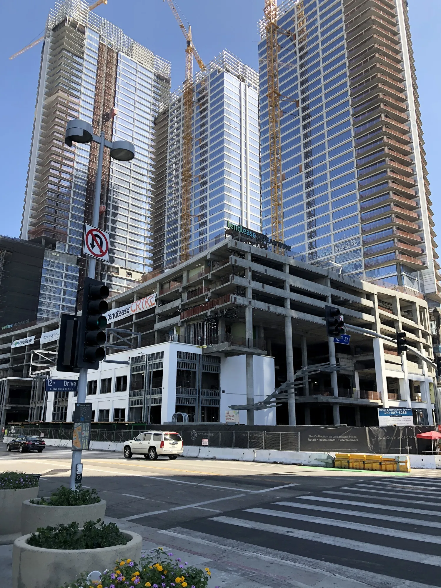 The construction site at Oceanwide’s Los Angeles project in 2019.