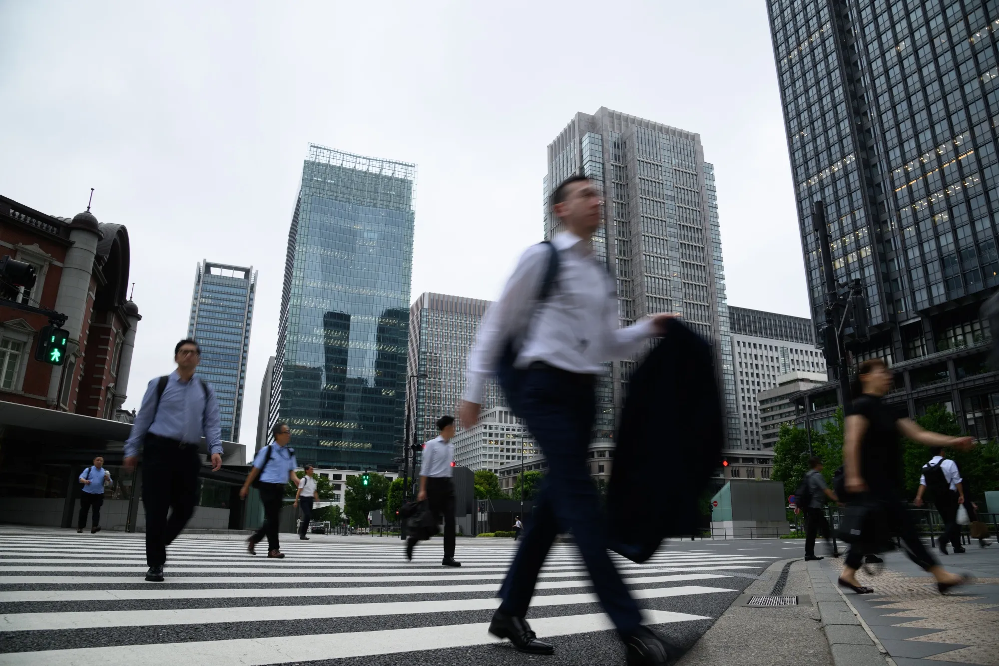The Marunouchi financial district in Tokyo.