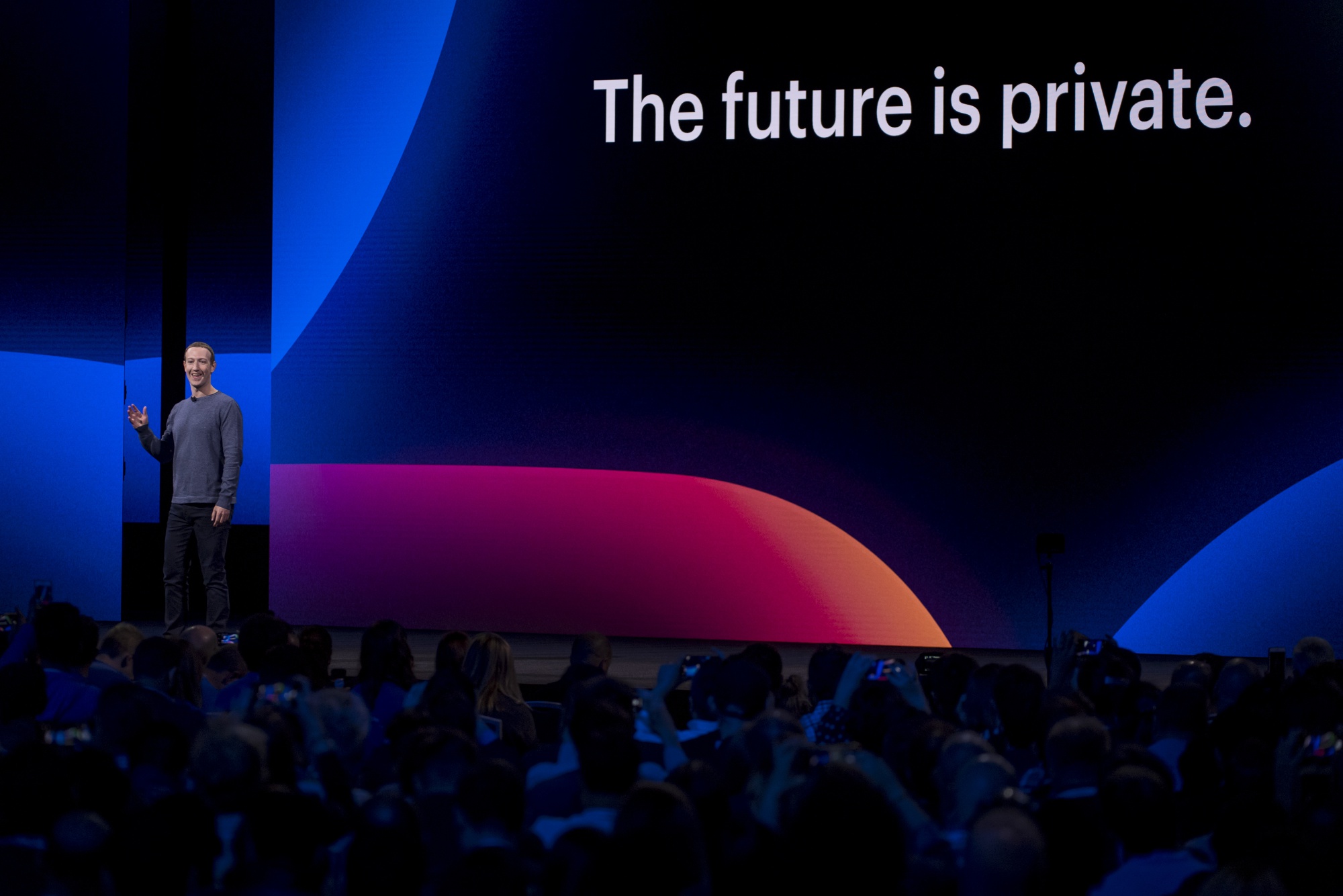 Mark Zuckerberg speaks during the F8 Developers Conference in San Jose on April 30, 2019.&nbsp;