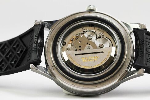 The movement inside is still signed Waltham on the winding rotor.