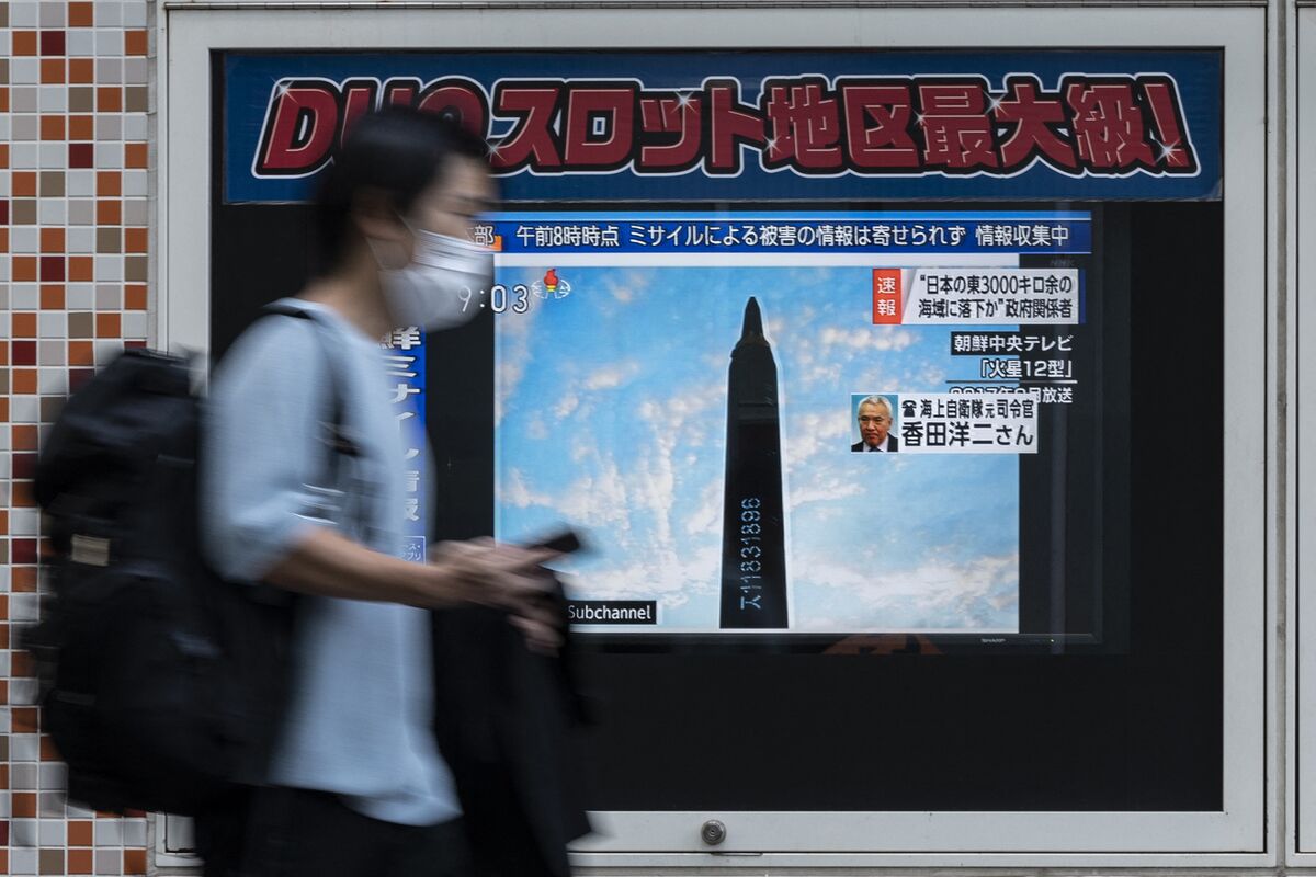 Biden Kishida Condemn North Korean Missile Launch Over Japan Bloomberg