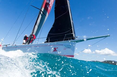 Sandy Oatley's Wild Oats X, skippered by Mark Richards, during training for the Audi Hamilton Island Race Week.