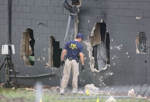 Damages outside the Pulse Nightclub on June 12.