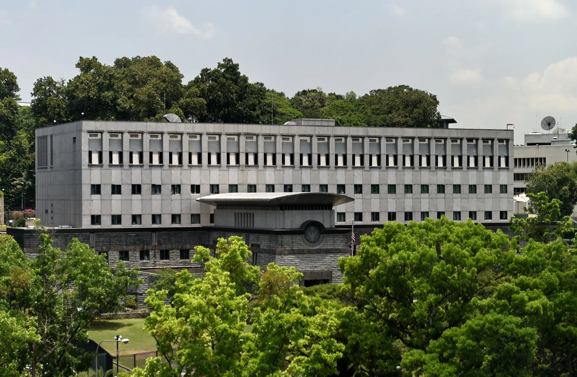 The United States embassy in Singapore.