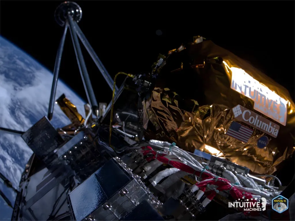 The Intuitive Machines moon lander, nicknamed Odysseus.