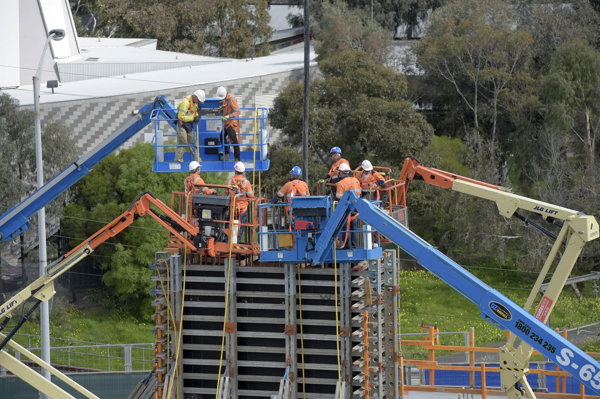 Views Of Melbourne Construction Sites Ahead Of GDP Figures