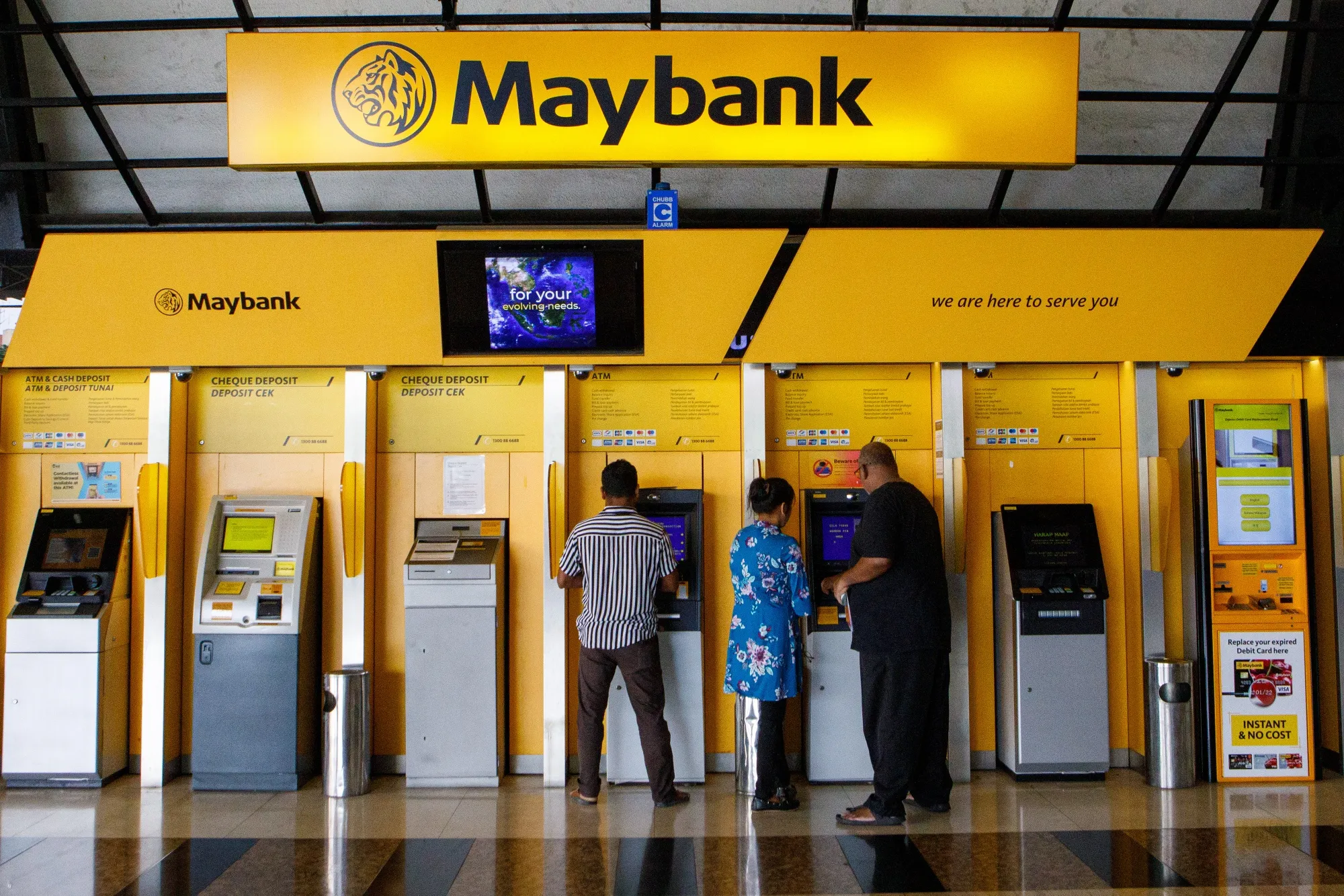 Maybank ATMs in Kuala Lumpur.