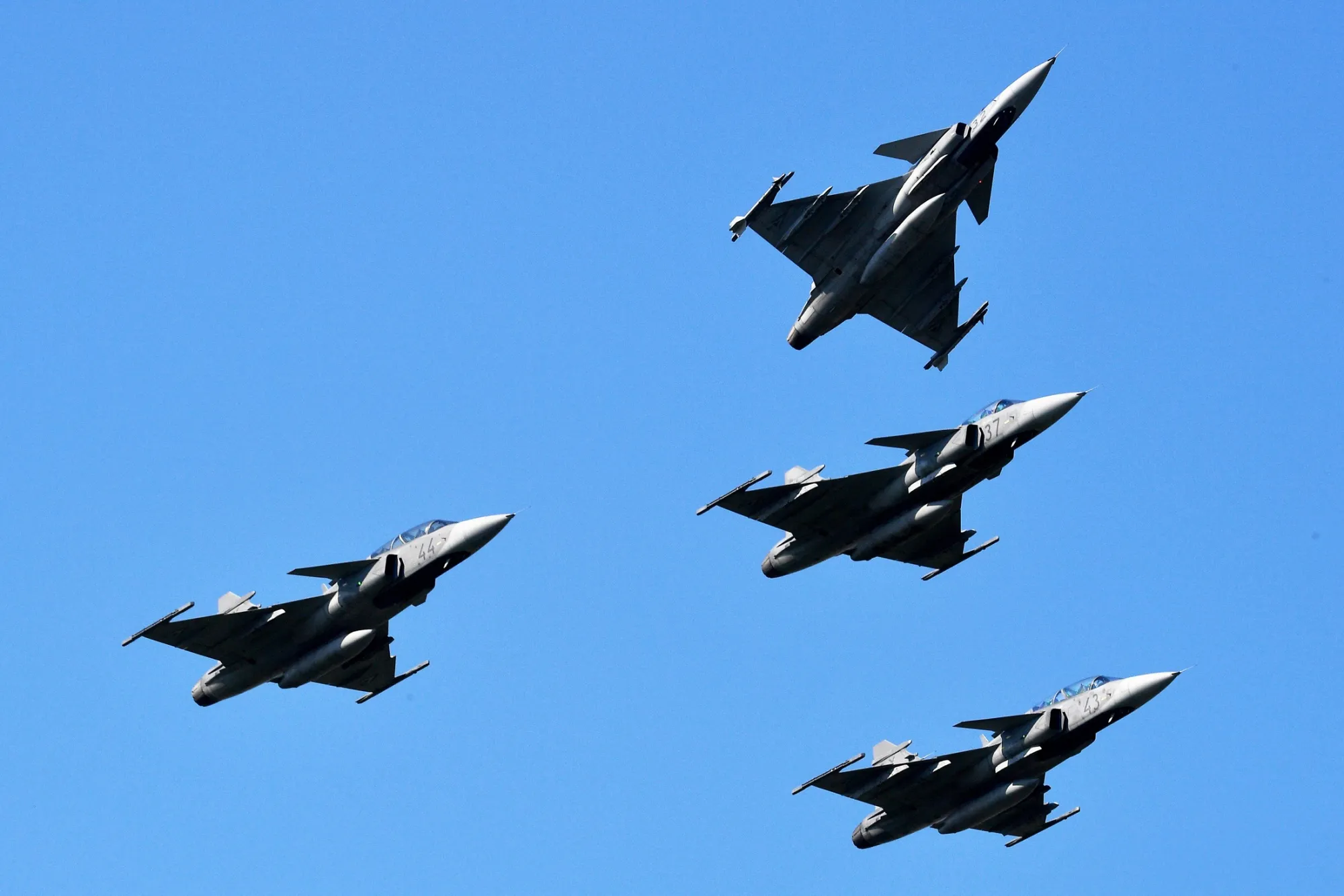 Hungarian Air Force Gripen fighter jets.
