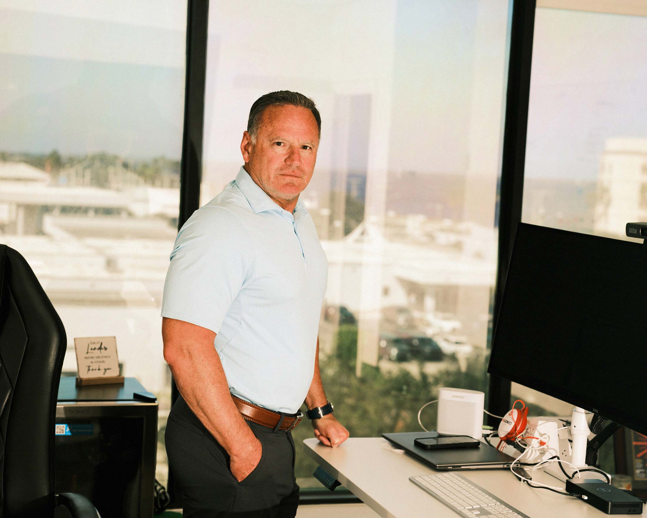 Ken Gregg, CEO of Orion180, in his office in Melbourne, Florida. Photographer: Zack Wittman for Bloomberg Green