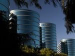 Oracle headquarters stands in Redwood City, California.
