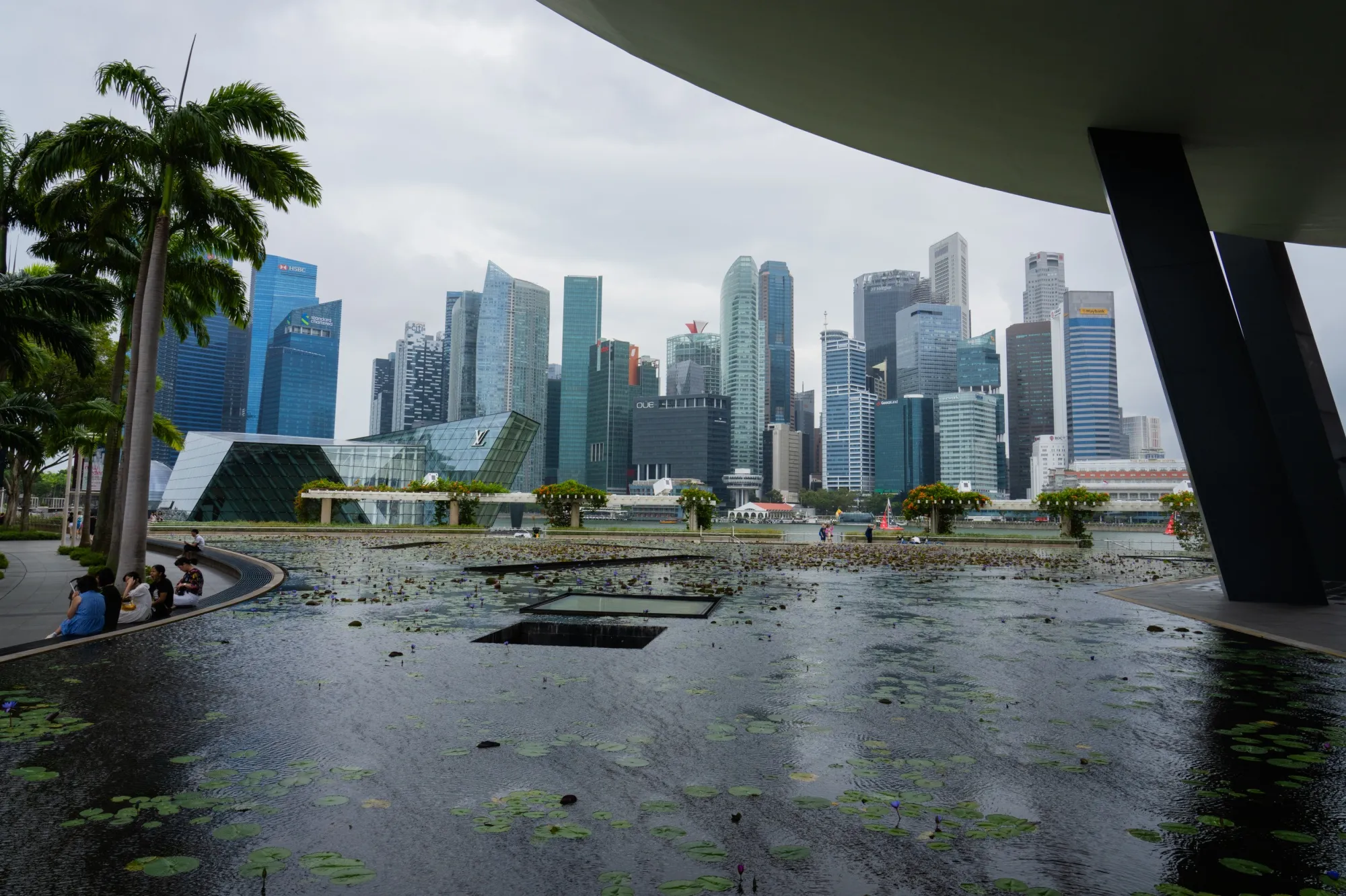 Buildings in the central business district in Singapore.