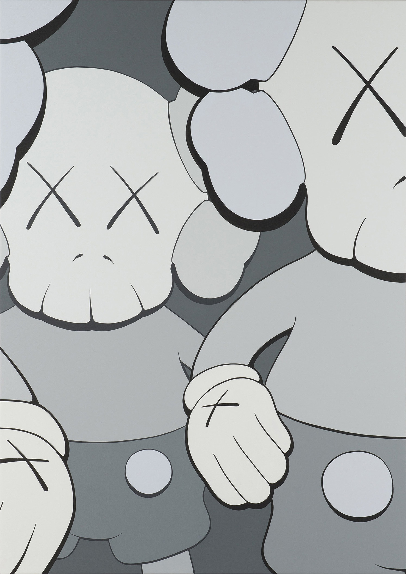 “Companion (Detail of Crowd Shot)” by graffiti artist KAWS. Startup Masterworks offered shares in the piece for $20 each in August.