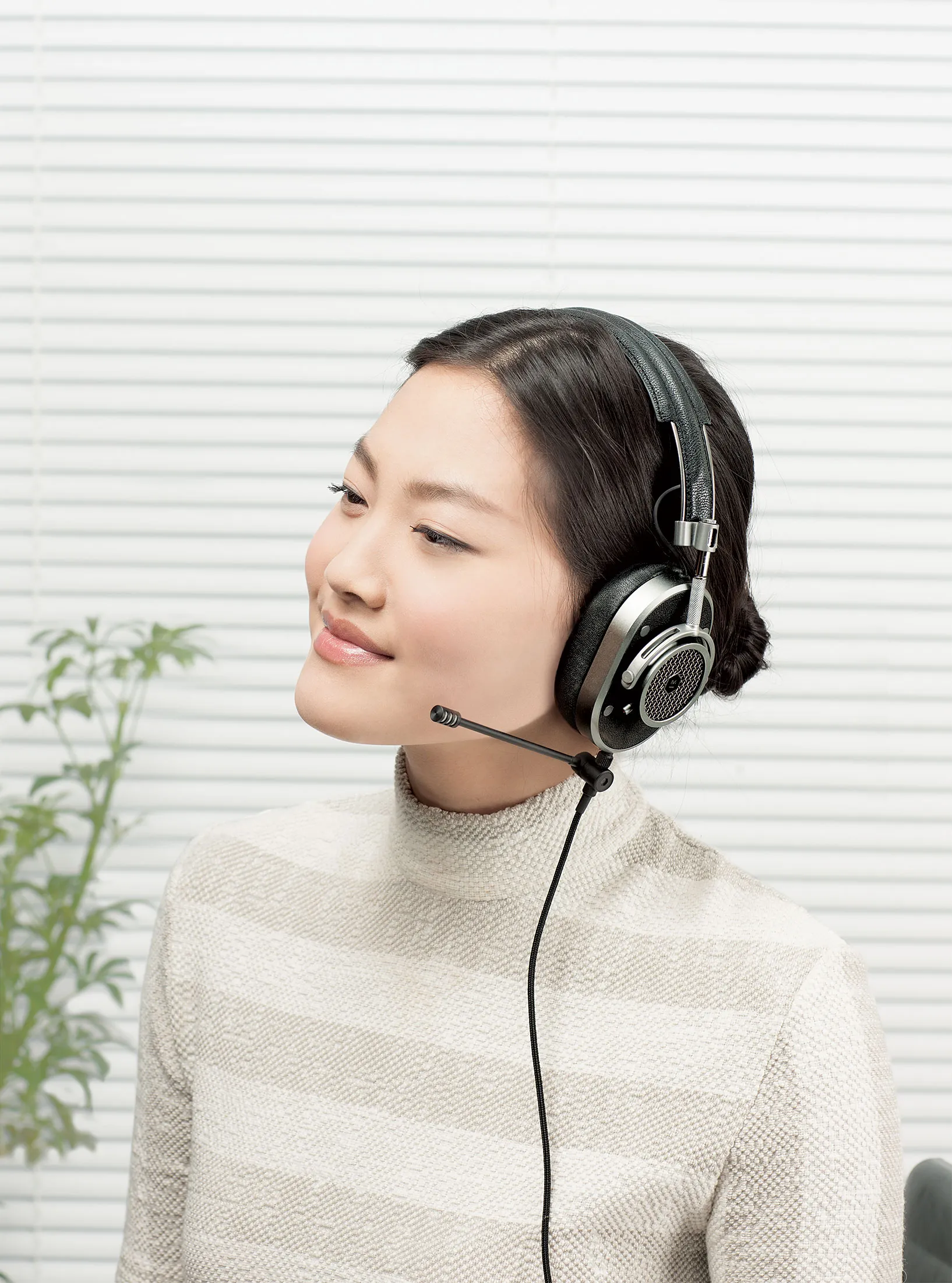 Send all your calls to voice mail? M&amp;D’s headphones, in steel and leather, make music sound fantastic, too. The MH40 over-ear model has a mute button for tuning out conference calls or momentarily silencing a song. The Boom Mic’s hinge rotates 240 degrees to fit all face shapes.
