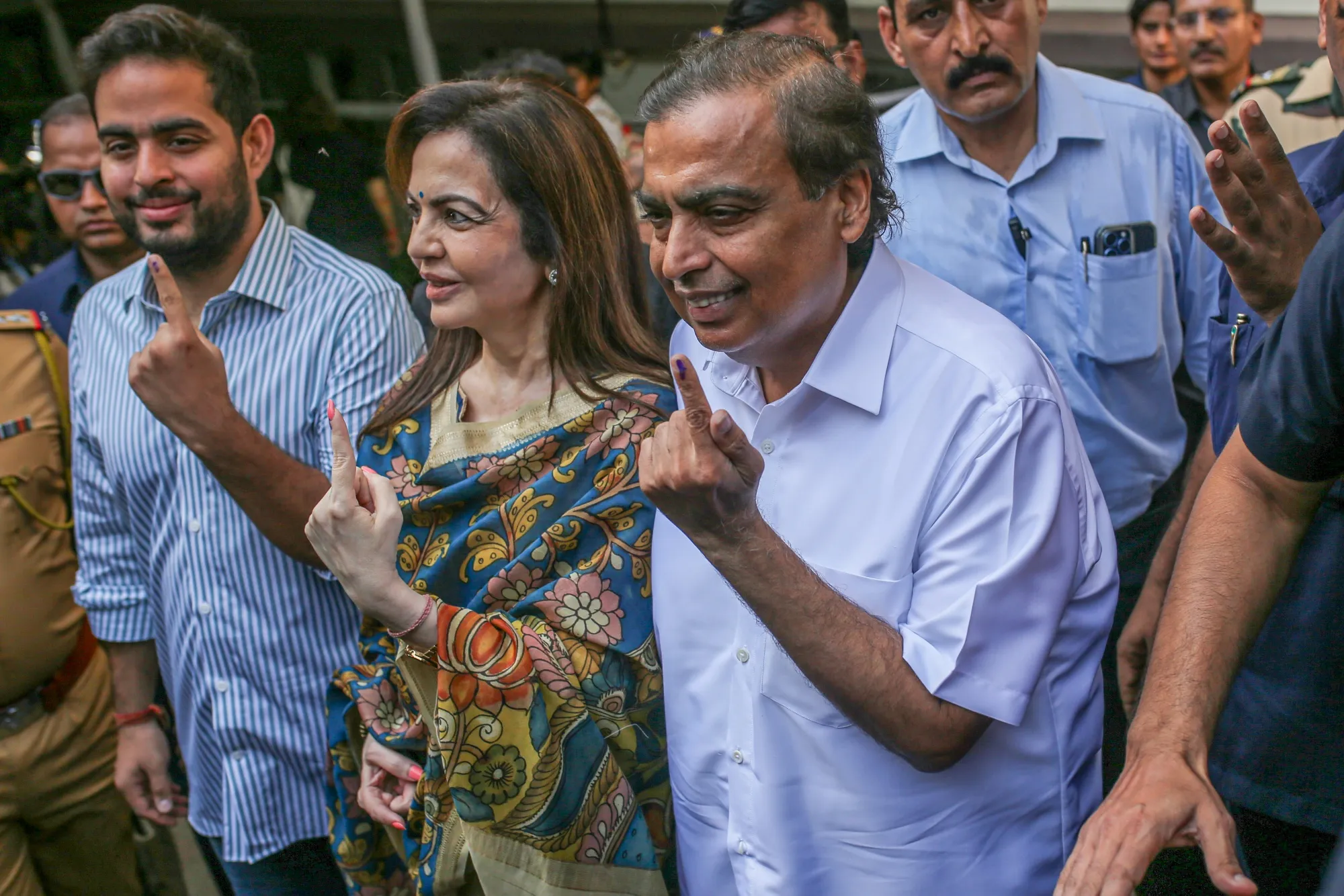 Akash Ambani,&nbsp;Nita Ambani, and Mukesh Ambani —&nbsp;all hands on deck.