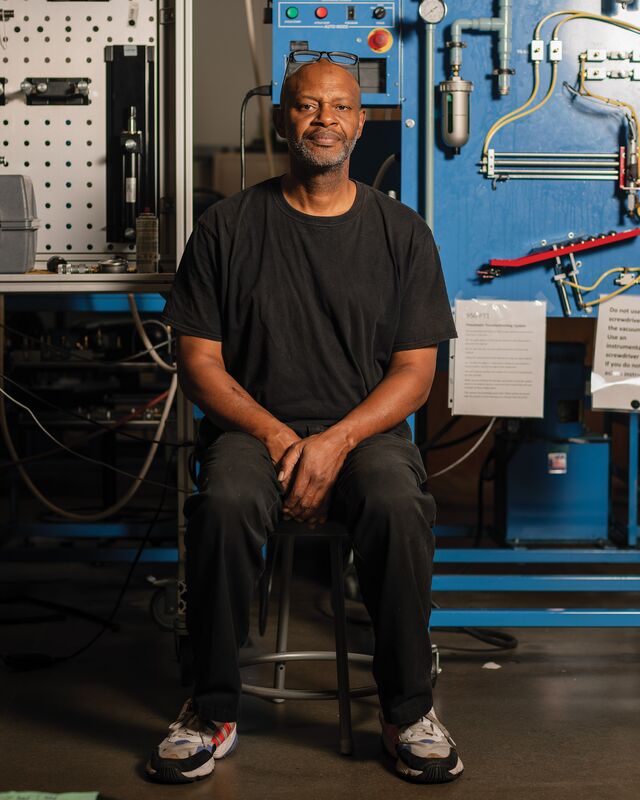 Pierre Reid, 56, industrial electrical maintenance student