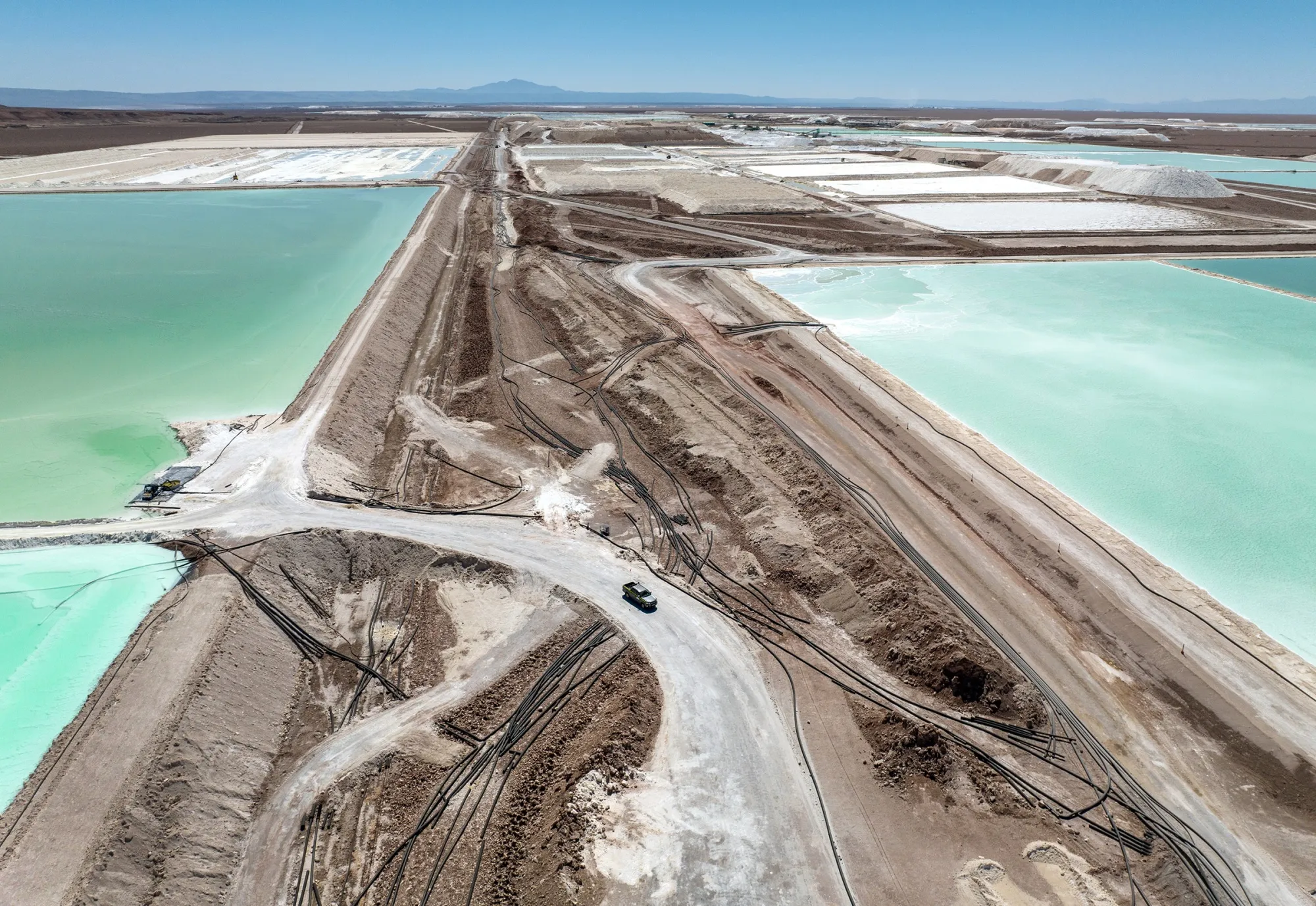 A lithium mine in the Atacama Desert in Chile.&nbsp;The World Bank estimates that by mid-century, the amount of raw materials necessary for the green transition will soar 500%.