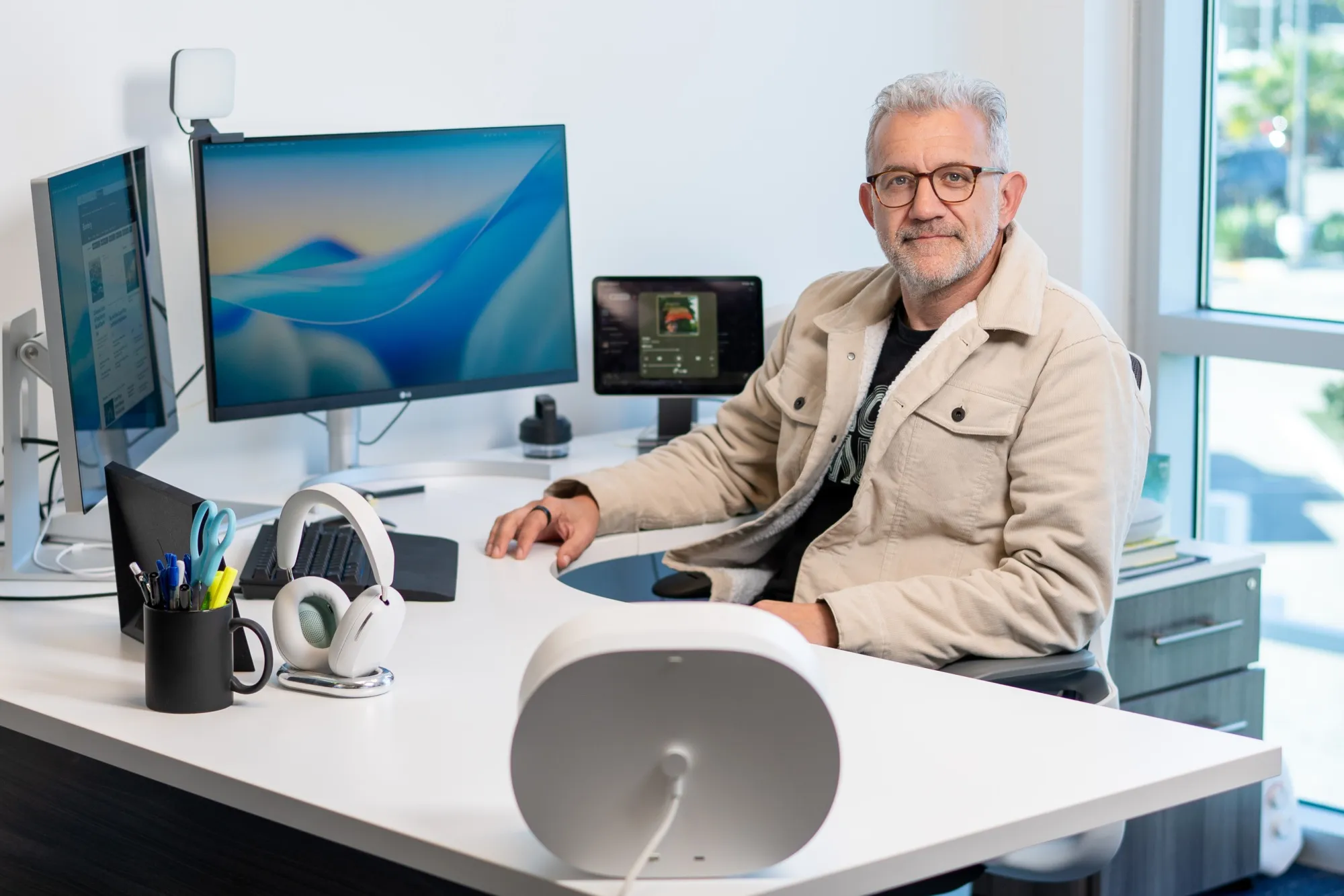 Sonos CEO Tom Conrad&nbsp;at the company’s headquarters in Goleta, California.
