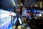 Trading On The Floor Of The NYSE As U.S. Stocks Heading for Sixth Straight Down Day
