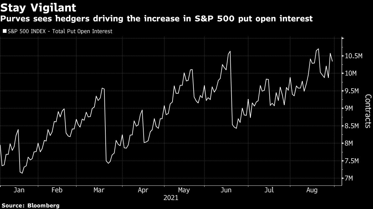 Wall Street Traders Driving S&P 500 Records Loaded Up on Hedges - Bloomberg