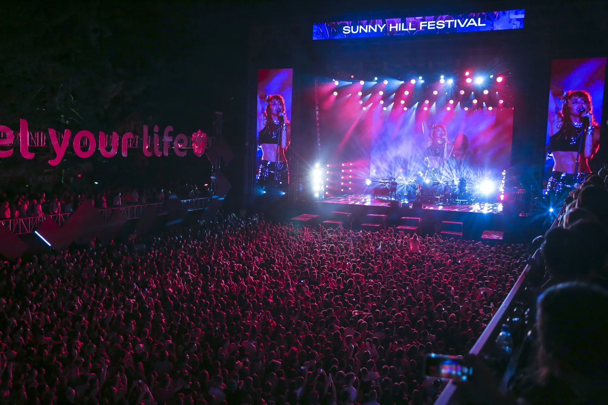 Miley Cyrus performs at Sunny Hill Festival in Pristina, Kosovo Friday, Aug. 2, 2019. While Albania’s capital Tirana is bristling with preparations for holding an international music festival, its neighboring Kosovo’s counterpart Pristina is swarmed into political confrontations after losing it. The Sunny Hill Festival will be held this year Aug. 4-7 in Tirana instead of Pristina following a political controversy between Kosovo’s leftwing Self Determination Movement!-led government and opposition Democratic League of Kosovo running the capital. (AP Photo/Visar Kryeziu, File)