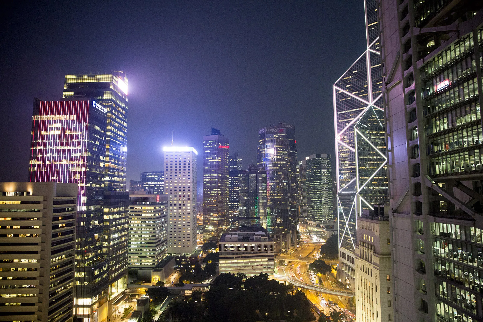 The central business district of Hong Kong.