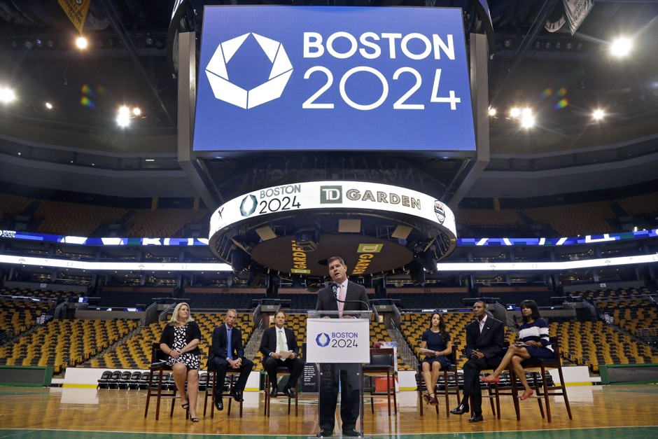 Boston Mayor Marty Walsh, pictured in June as he announced details of the city's bid to host the 2024 Summer Games.