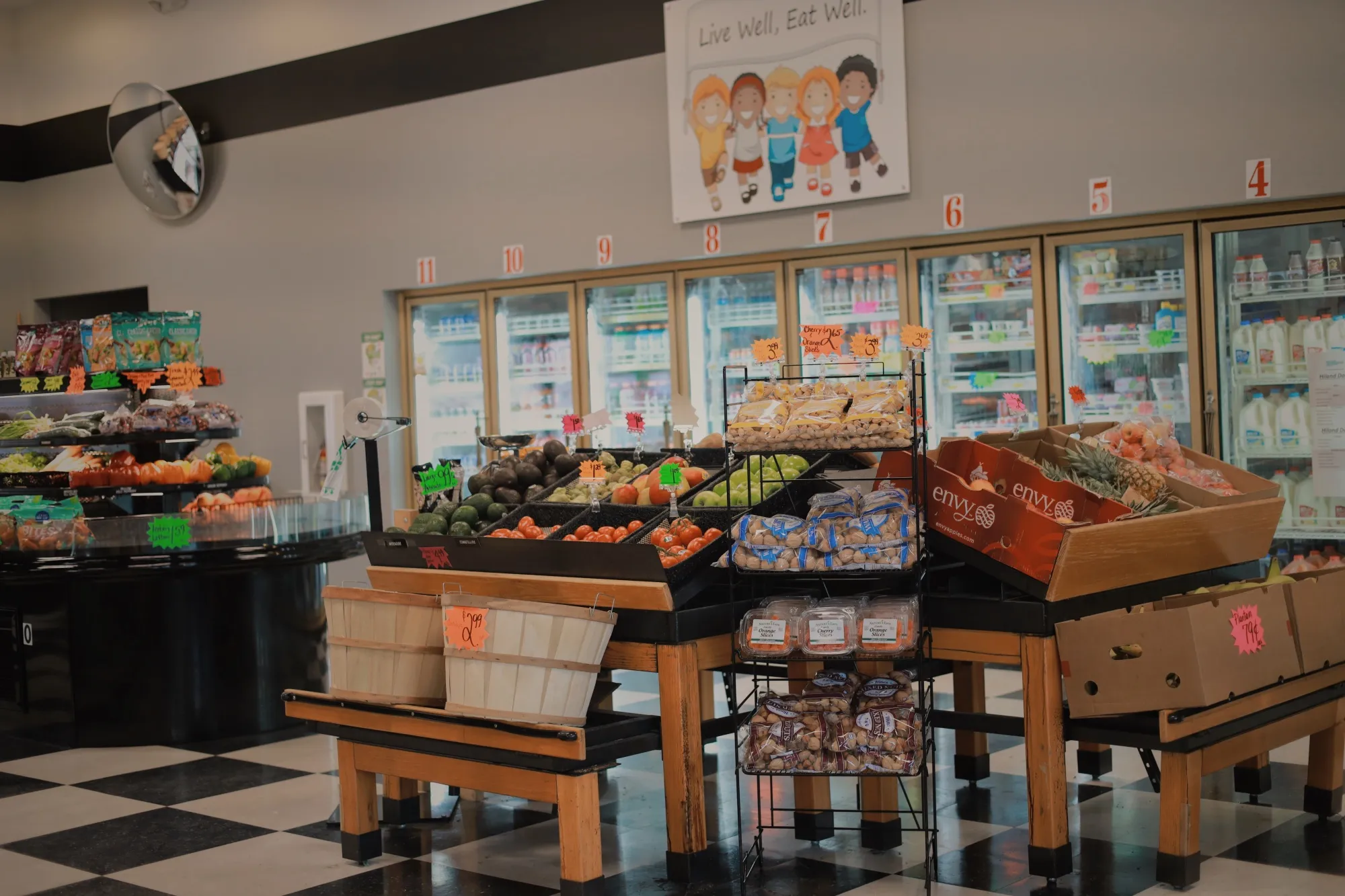 Fresh produce on display at Jubilee Food Market, a nonprofit-owned store in Waco, Texas.