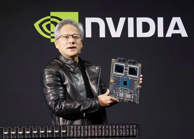 U.S. semiconductor giant Nvidia Corp. CEO Jensen Huang delivers a speech at an event on artificial intelligence in Tokyo on Nov. 13, 2024.