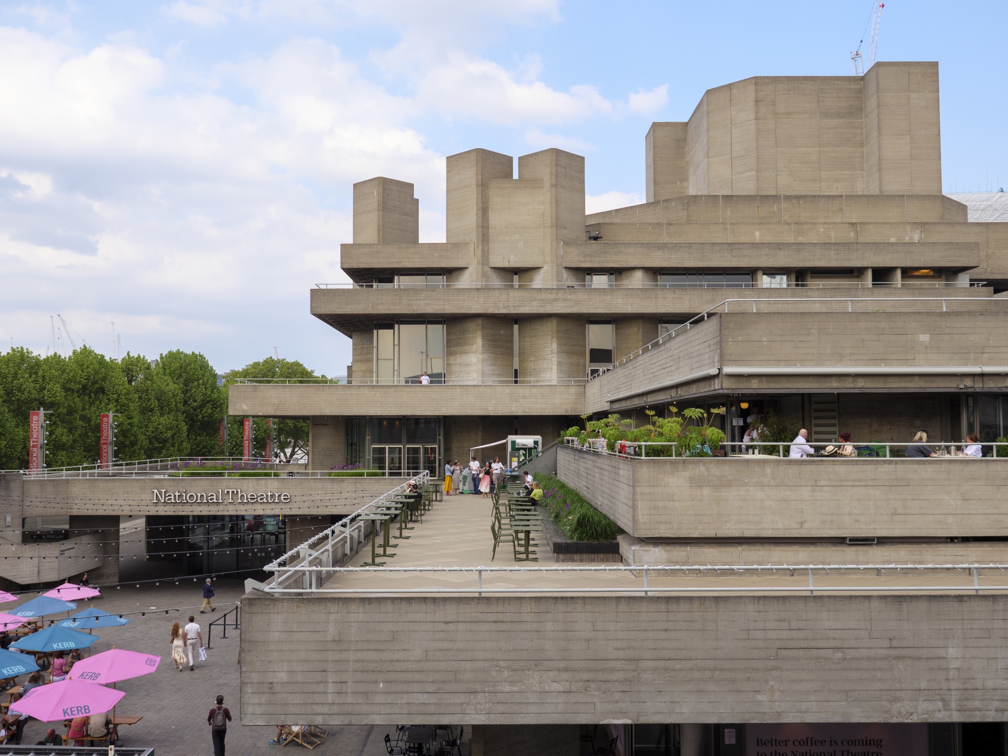 Brutalist architecture of the National Theatre, Southbank Centre, London, UK. Photographer: Alex Segre/UCG/Universal Images Group via Getty Images/Universal Images Group Editorial