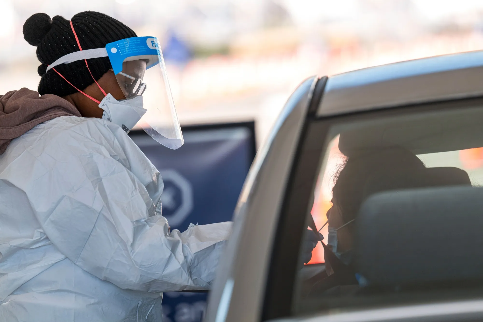 A Covid-19 Testing Site As California Sees Hospital Surge