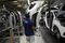 Automobile Assembly Inside a Peugeot SA Factory