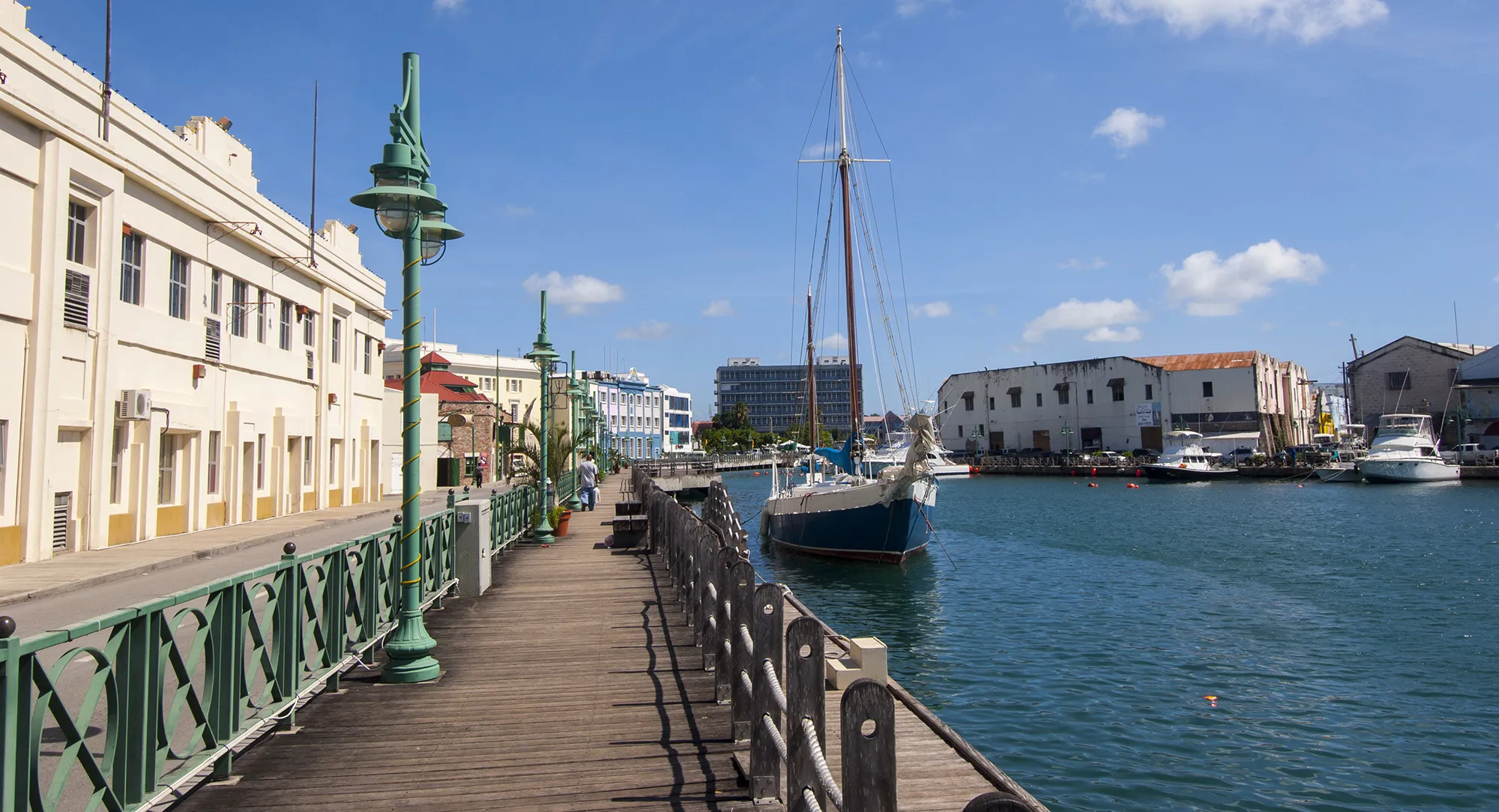 Careenage harbor in Bridgetown, the capital city of Barbados.