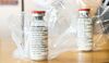 Vials of the drug Remdesivir lie during a press conference about the start of a study with the Ebola drug Remdesivir in particularly severely ill patients at the University Hospital Eppendorf (UKE) in Hamburg, northern Germany on April 8, 2020,