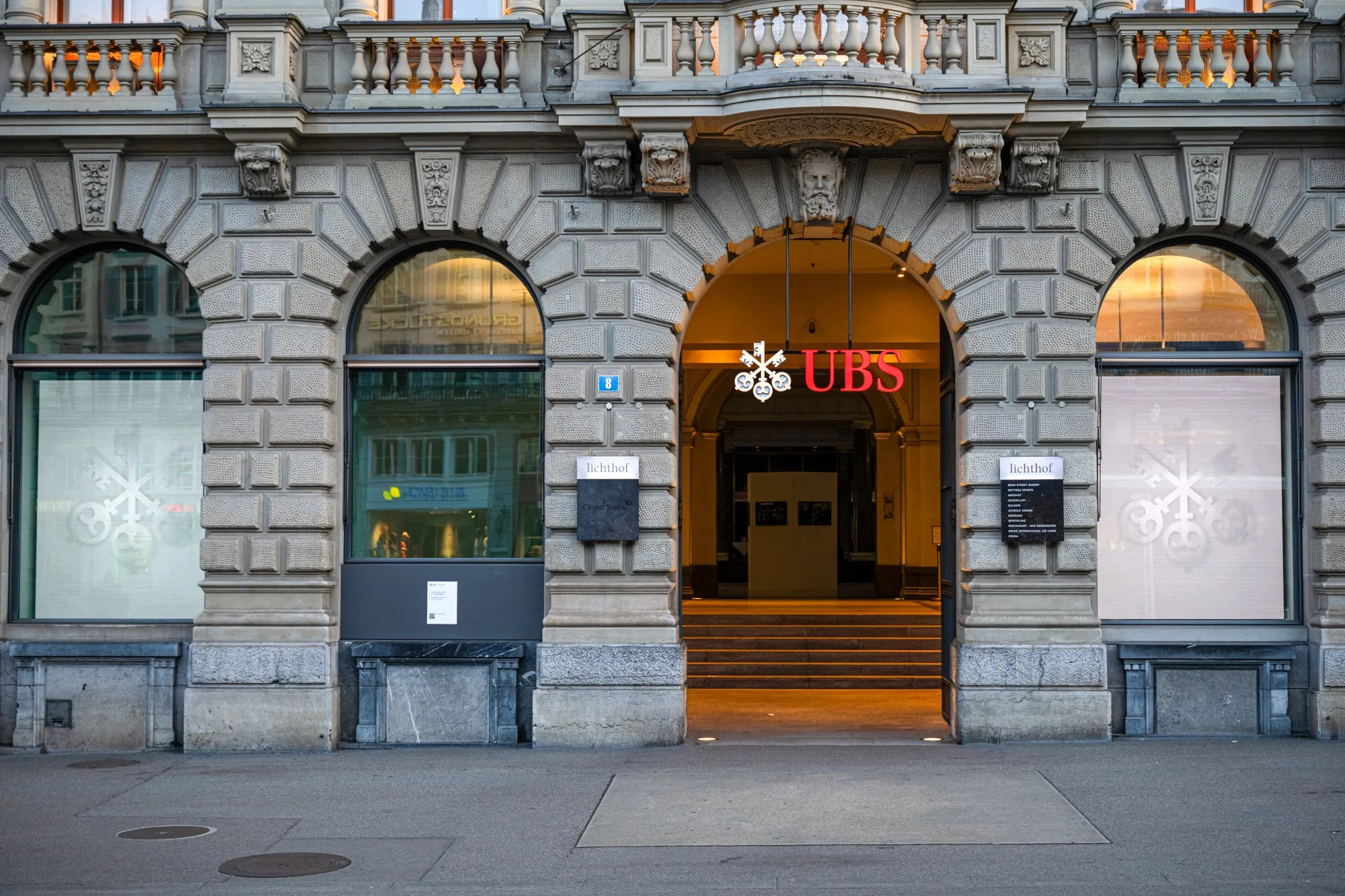 A UBS Group bank branch in Zurich.