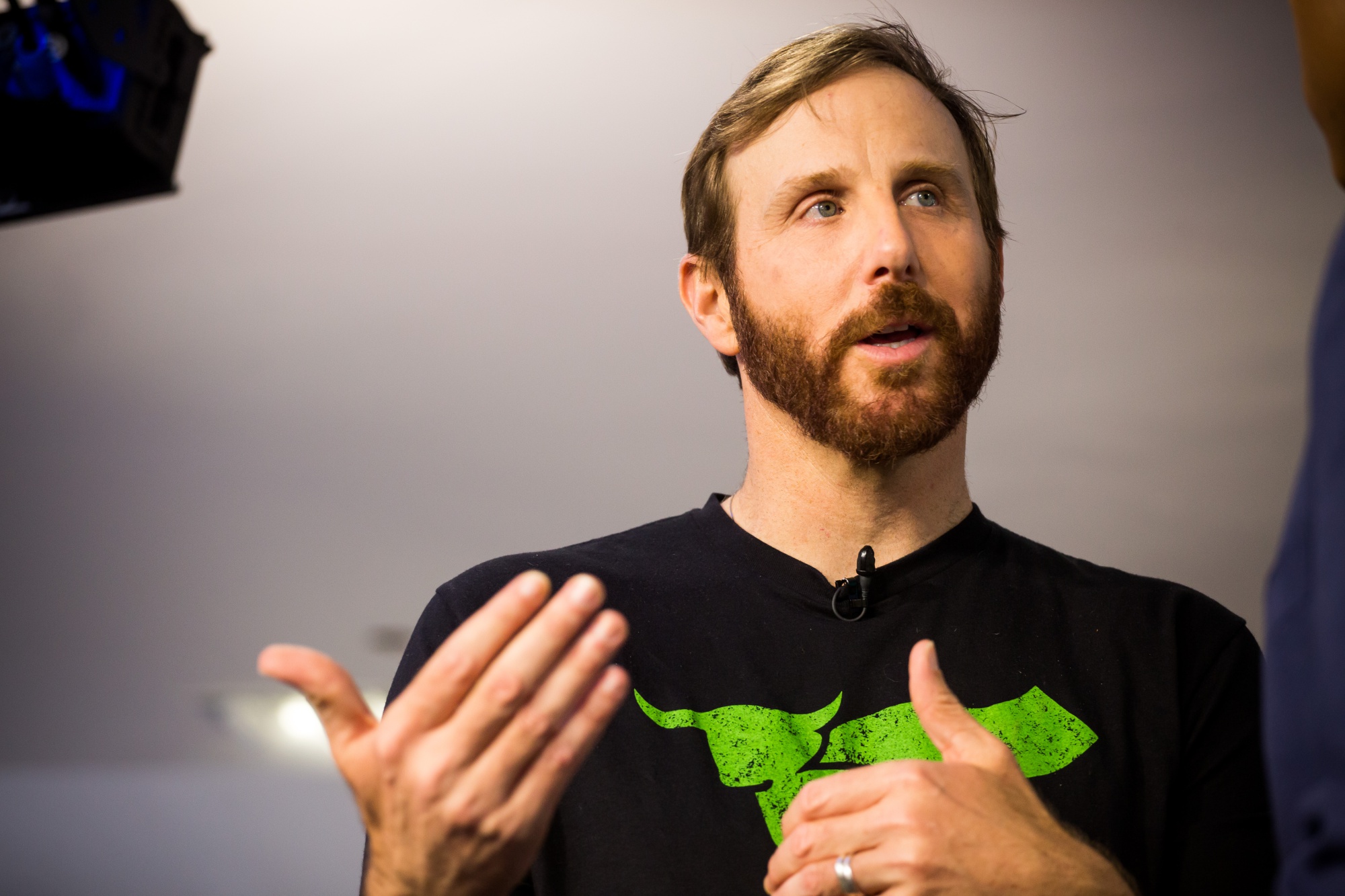 Ethan Brown speaks during an interview at the Nasdaq MarketSite during the company's IPO on May 2, 2019.