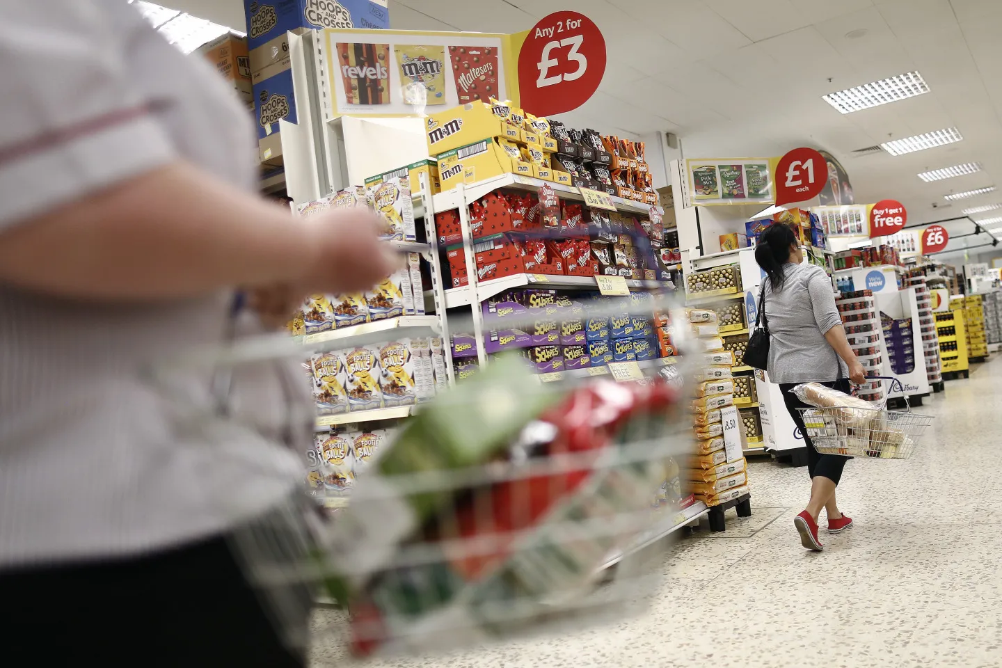Retail Operations Inside A Tesco Extra Supermarket