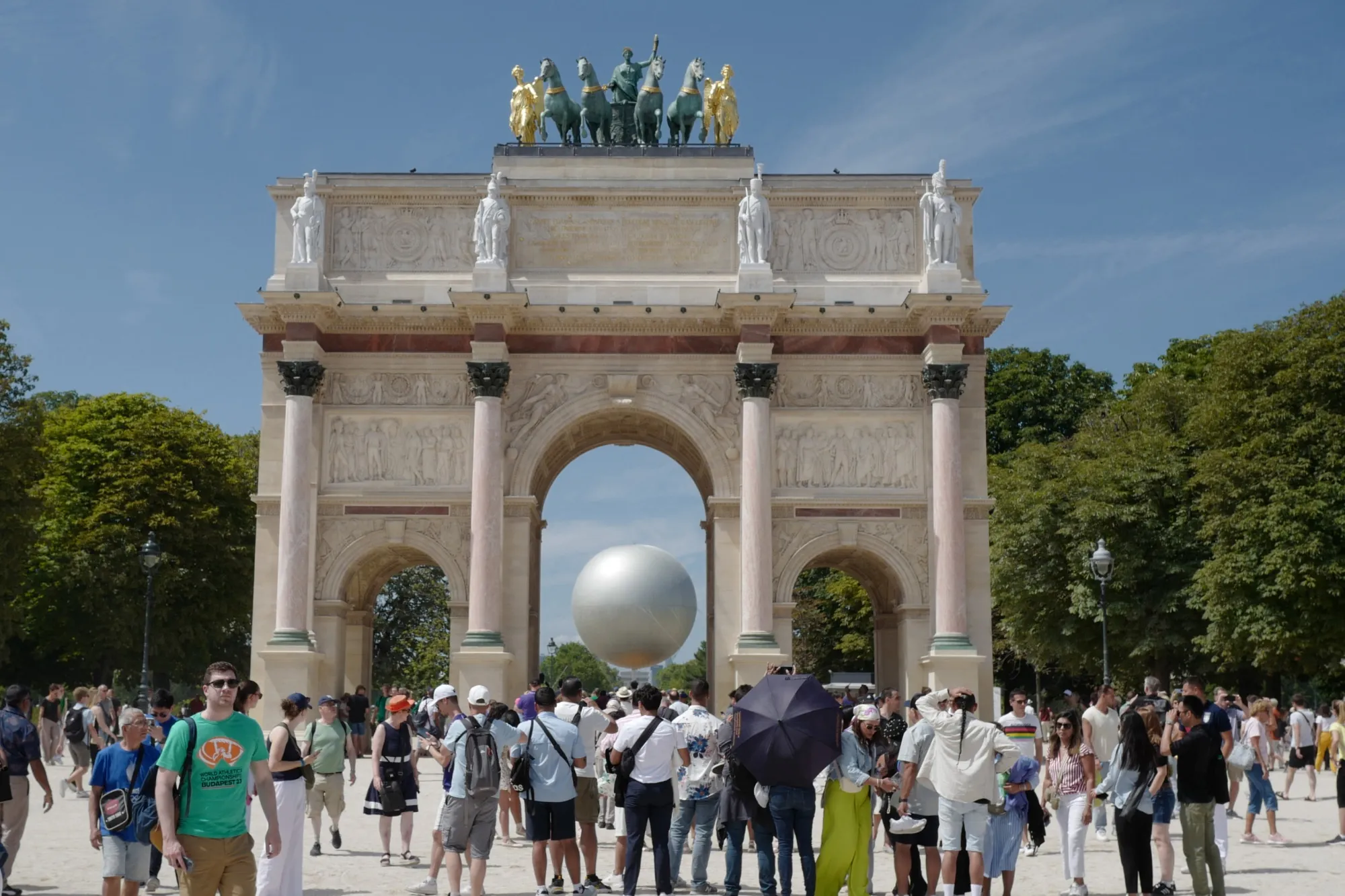 Visitors at the Arc de Triomphe,&nbsp;on July 28.