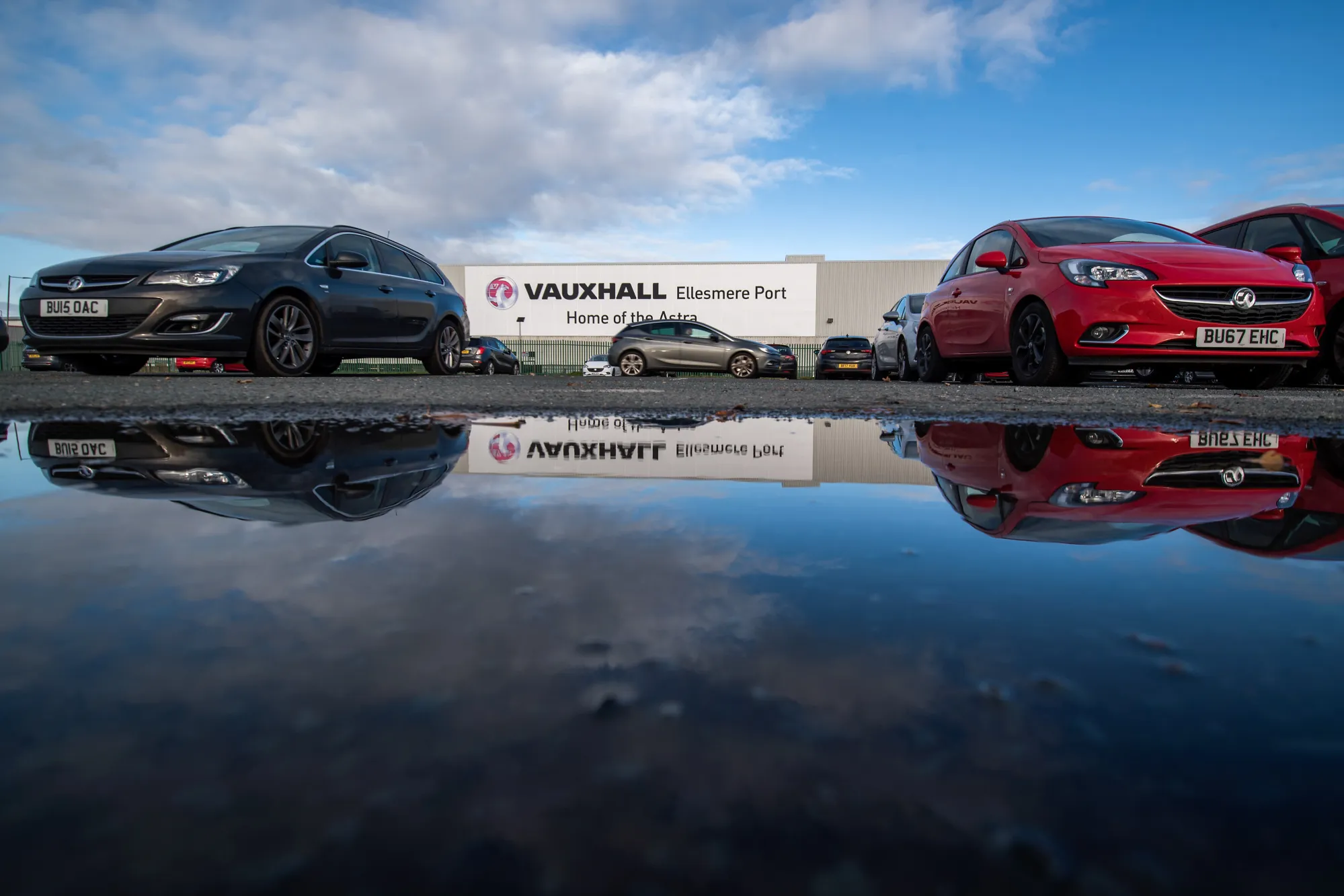 The Vauxhall production line plant and distribution center in Ellesmere Port, U.K.