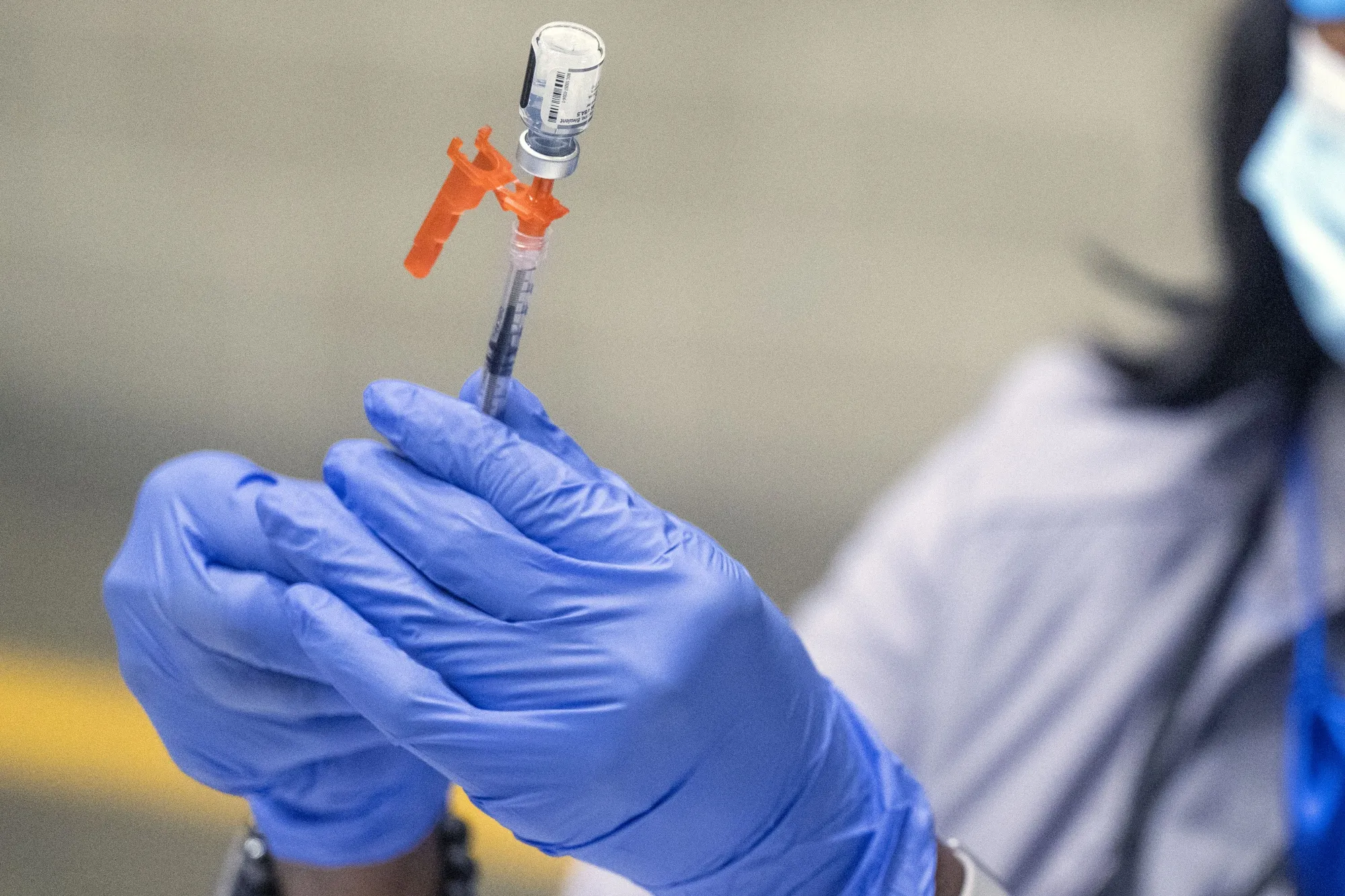A nurse prepares Covid-19 booster shot in&nbsp;Los Angeles&nbsp;on Dec. 2, 2022.