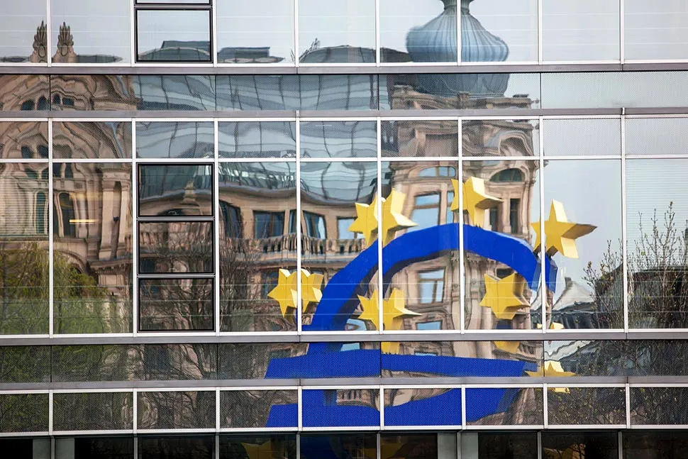 Headquarters of the European Central Bank in Frankfurt.
