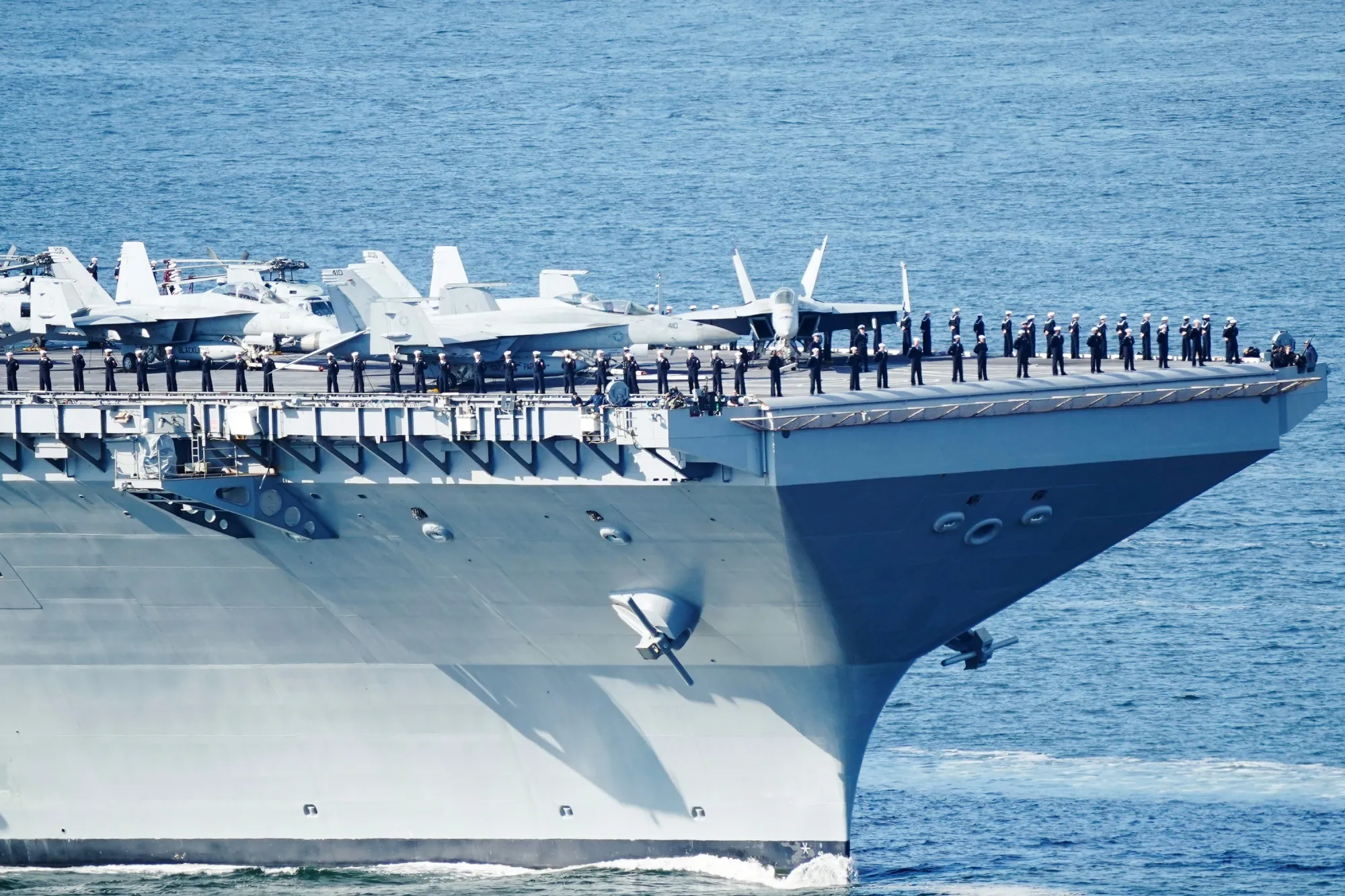The USS Gerald R. Ford, the world’s largest aircraft carrier, which visited Antalya last week.