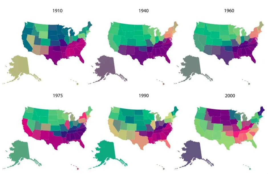 A New Map Shows the Spread of U.S. Baby Names by State From 1910-2012 ...