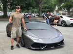 Crypto venture capitalist Peter Saddington and the Lamborghini he purchased with Bitcoin.